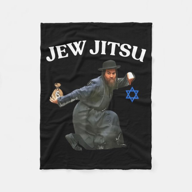 Jew Jitsu Fleece Blanket (Front)