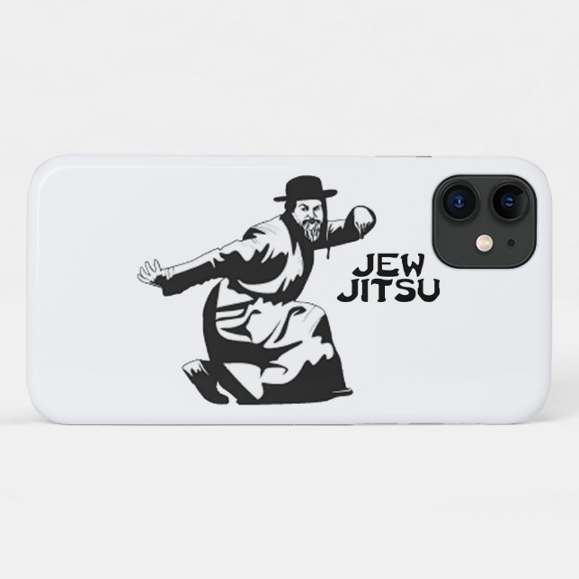 Jew Jitsu iPhone Case | Jewish Bar Mitzvah Gifts (Back (Horizontal))