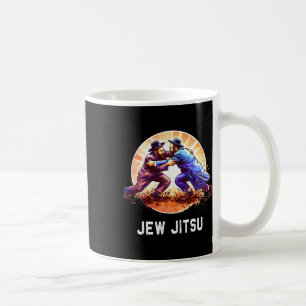 Jew Jitsu Karate Funny Hanukkah Brazilian Jiu Jits Coffee Mug