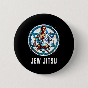 Jew Jitsu Karate Funny Hanukkah Jiu Jitsu Martial 6 Cm Round Badge