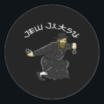 Jew Jitsu Karate Funny Hanukkah Jiu Jitsu Martial  Classic Round Sticker<br><div class="desc">Jew Jitsu Karate Funny Hanukkah Jiu Jitsu Martial Arts Gift 6</div>