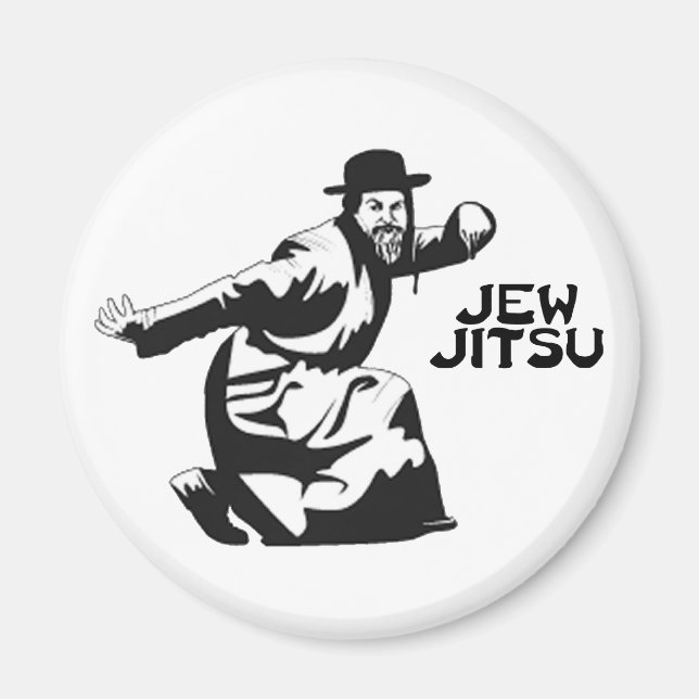 Jew Jitsu Magnet | Jewish Bar Mitzvah Gifts (Front)