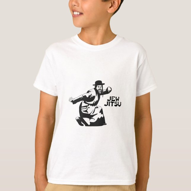 Jew Jitsu Martial Arts | Jewish Bar Mitzvah Gifts T-Shirt (Front)