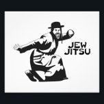 Jew Jitsu Photo Print | Jewish Bar Mitzvah Gifts<br><div class="desc">Excellent gift for your upcoming Bar Mitzvah! 

This awesome photo print contains a black graphic design and black text,  looks best on a light background colour.


jew humour funny jews "ju jitsu" "jew jitsu" hilarious jewish hebrew</div>