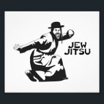 Jew Jitsu Photo Print | Jewish Bar Mitzvah Gifts<br><div class="desc">Excellent gift for your upcoming Bar Mitzvah! 

This awesome photo print contains a black graphic design and black text,  looks best on a light background colour.


jew humour funny jews "ju jitsu" "jew jitsu" hilarious jewish hebrew</div>