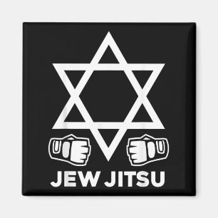 Jew Jitsu Star David Funny Jewish Fighter MMA Magnet