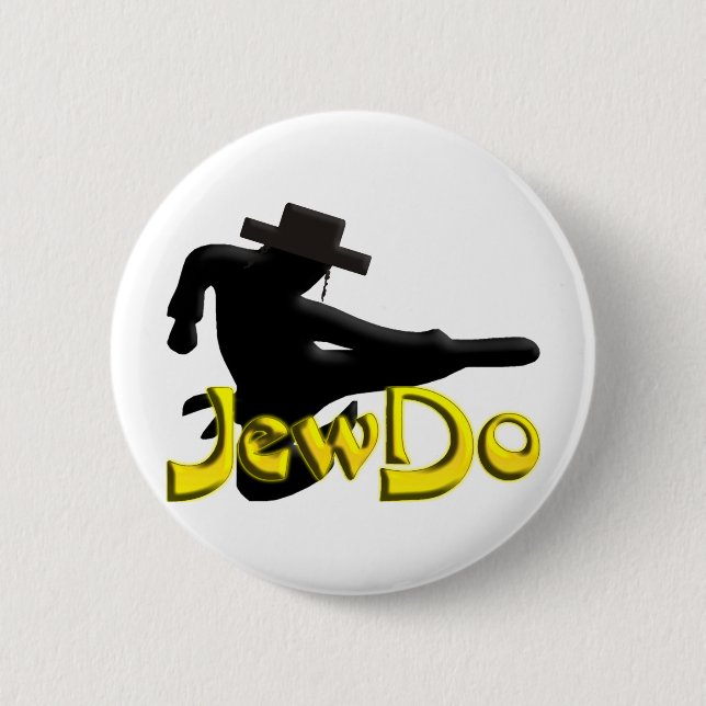 Jewdo 6 Cm Round Badge (Front)