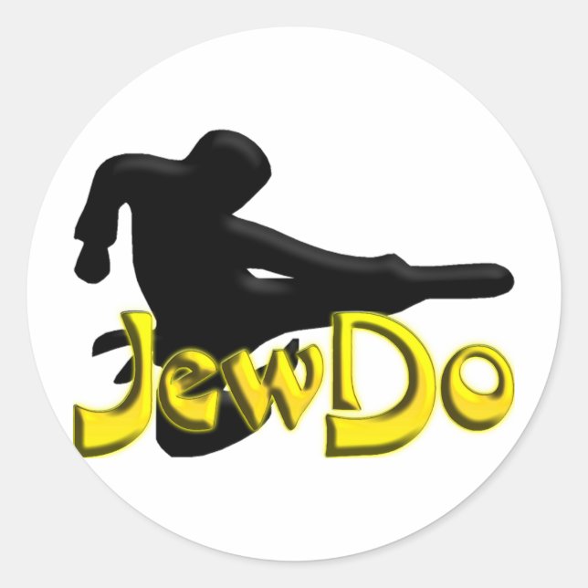 Jewdo Classic Round Sticker (Front)
