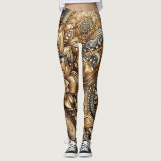 jewel art floral patternLeggings Leggings