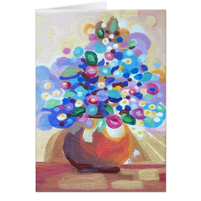 Jewel bright flowers with a handpainted look (Front)