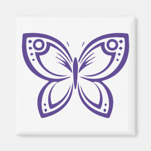 Jewel Butterflies Outline - Indigo Magnet