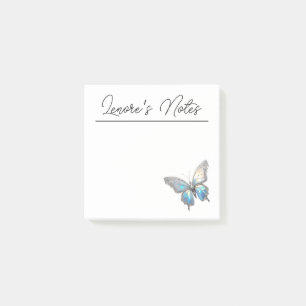 Jewel Butterfly Opal and Silver Post-it Notes