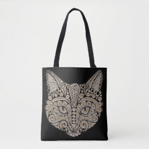 jewel cat tote bag