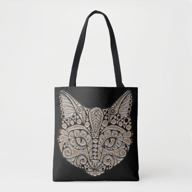 jewel cat tote bag (Front)