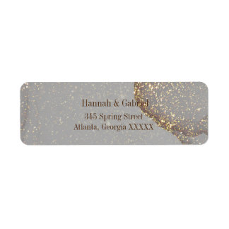 JEWEL COLLECTION Silver & Gold address labels