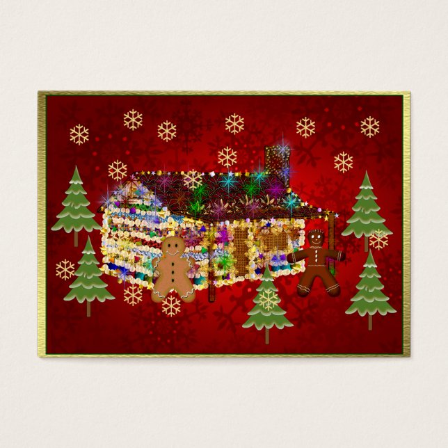 Jewel-Covered Gingerbread House (Front)