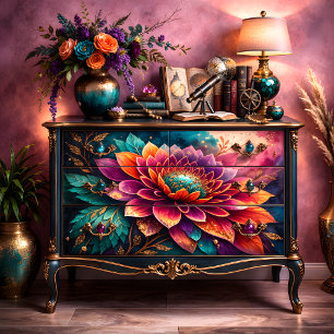 Jewel Dahlia Decoupage Tissue Paper