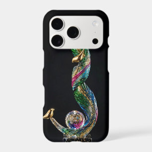 Jewel Galaxy Flame with Gold Birds Luxury Case