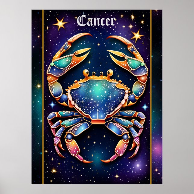 Jewel Galaxy Zodiac Cancer Poster (Front)