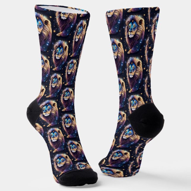 Jewel Galaxy Zodiac Leo Socks (Angled)