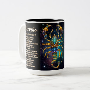 Jewel Galaxy Zodiac Scorpio Two-Tone Coffee Mug
