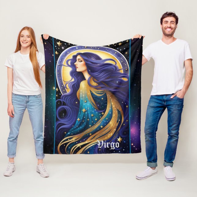 Jewel Galaxy Zodiac Virgo Fleece Blanket (In Situ)