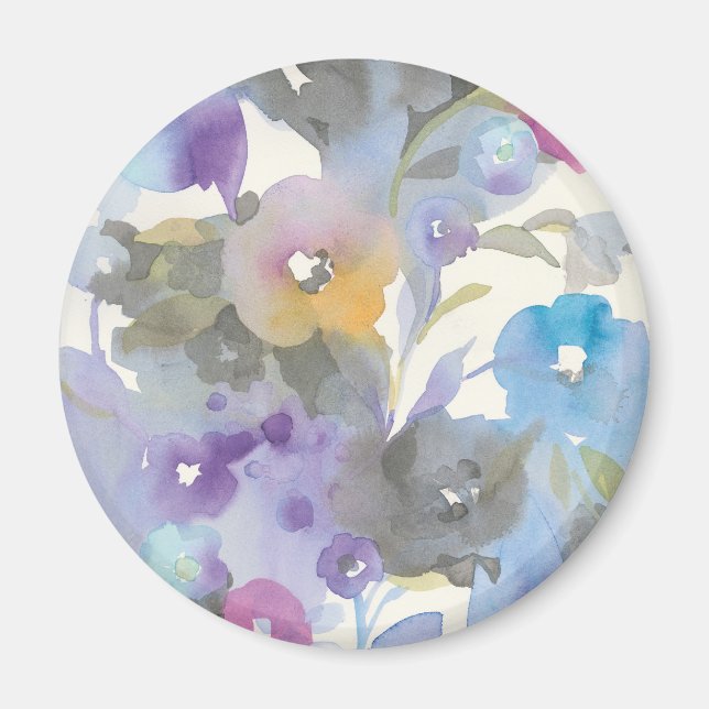 Jewel Garden | Purple Pastel Petals Magnet (Front)