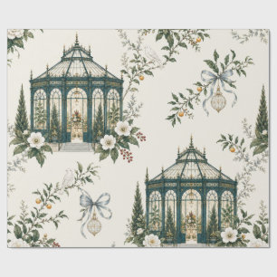 Jewel Glasshouse Ivory Christmas Wrapping Paper