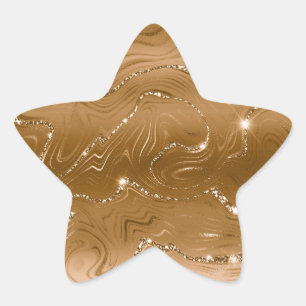 Jewel Gold Glittery Glitz  Star Sticker