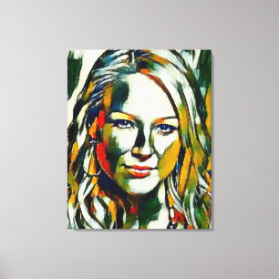 Jewel Kilcher Oil Portrait Canvas Print