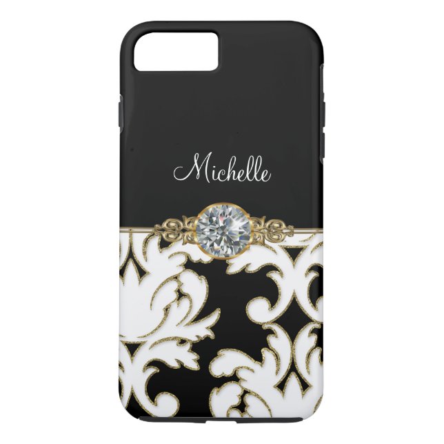 Jewel Monogram Style iPhone 7 Plus Case-Mate iPhone Case (Back)