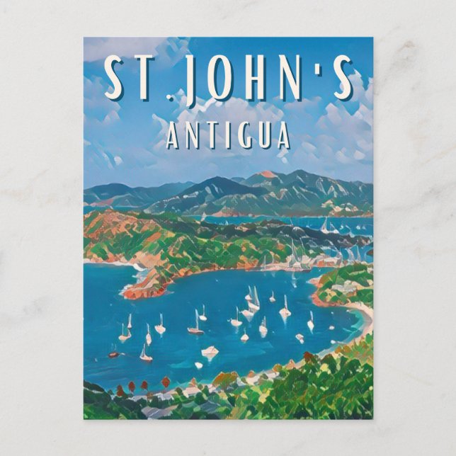 Jewel of the Caribbean: Saint John's Postcard (Front)