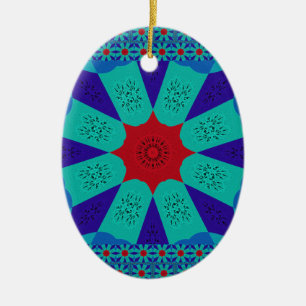 Jewel of the Nile -  Egyptian Art Print Ceramic Tree Decoration