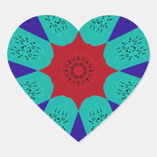 Jewel of the Nile -  Egyptian Art Print Heart Sticker (Front)