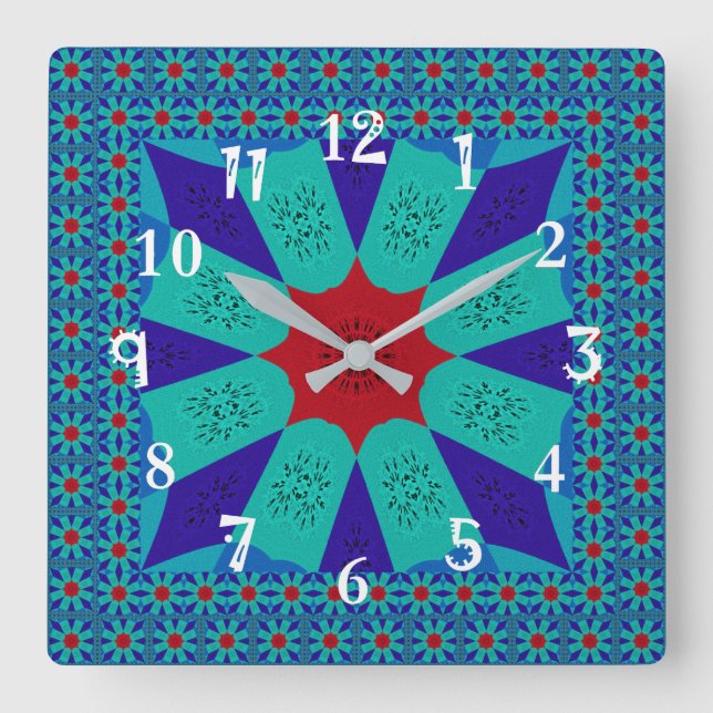 Jewel of the Nile -  Egyptian Art Print Square Wall Clock (Front)
