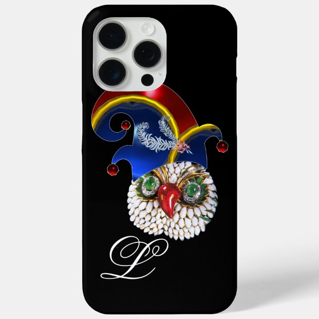 JEWEL OWL AND  ELF HAT WITH DIAMOND FEATHERS Case-Mate iPhone CASE (Back)