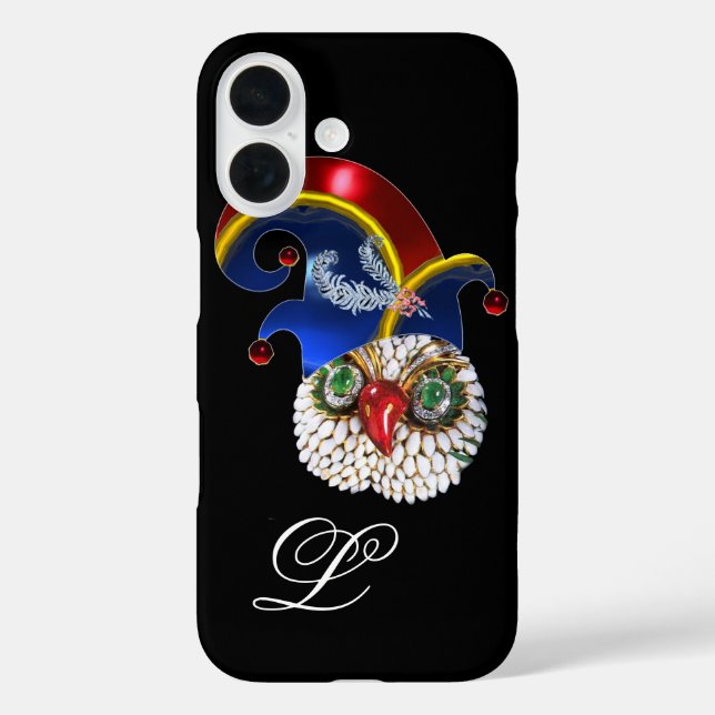 JEWEL OWL AND  ELF HAT WITH DIAMOND FEATHERS Case-Mate iPhone CASE (Back)