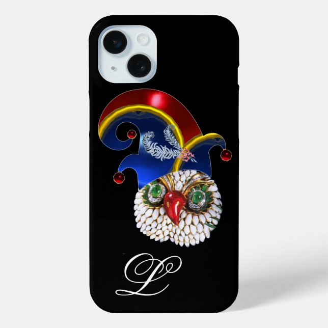 JEWEL OWL AND  ELF HAT WITH DIAMOND FEATHERS Case-Mate iPhone CASE (Back)