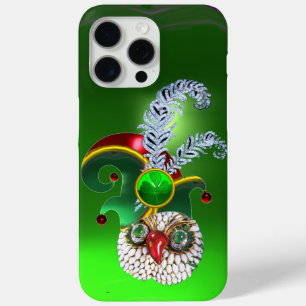 JEWEL OWL, ELF HAT ,SHAMROCK AND DIAMOND FEATHERS iPhone 15 PRO MAX CASE