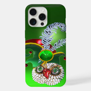 JEWEL OWL, ELF HAT ,SHAMROCK AND DIAMOND FEATHERS iPhone 15 PRO MAX CASE