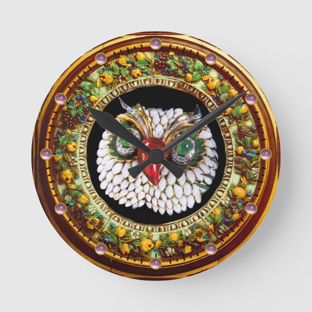 JEWEL OWL ROUND CLOCK (Front)