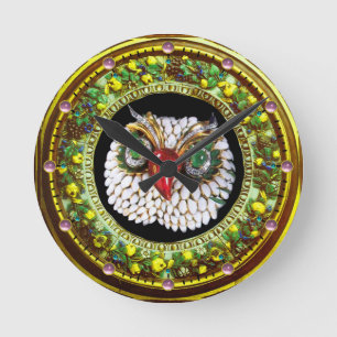 JEWEL OWL ROUND CLOCK