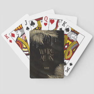 Jewel Palm Leaf Wedding All In Gold ID830 Playing Cards