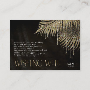 Jewel Palm Leaf Wishing Well V2 Gold ID830 Enclosure Card