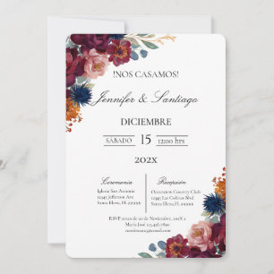 Jewel theme wedding invitation