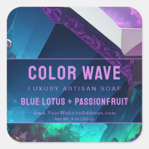 Jewel Tone Aquatic Turquoise Purple Product Label