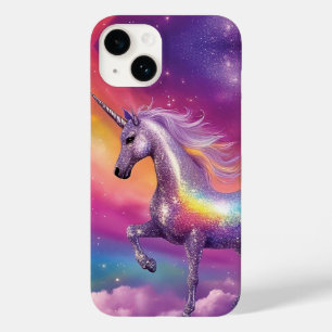 Jewel Tone Cosmic Sparkle Rainbow Glitter Unicorn Case-Mate iPhone 14 Case