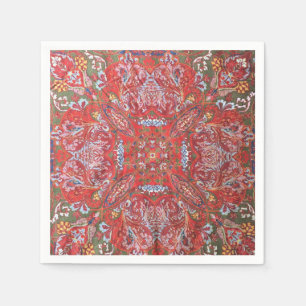 Jewel Tone Fabric Design Style Photo Napkin