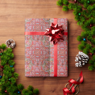Jewel Tone Fabric Design Style Photo  Wrapping Paper