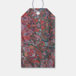 Jewel Tone Fabric Style Photo  Gift Tags